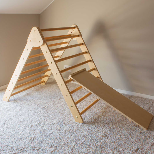 Stor Klatrestativ med Sklie – Stor Klatretrekant – Stor Pikler Triangel